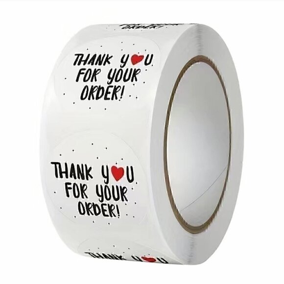 Roll of 500 Thank  you Stickers NWT - Picture 1 of 3